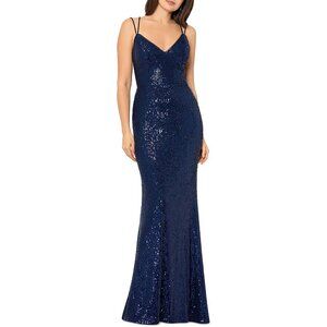 Blondie Nites Womens Juniors Sequined Special Occasion Evening Dress Size: 1